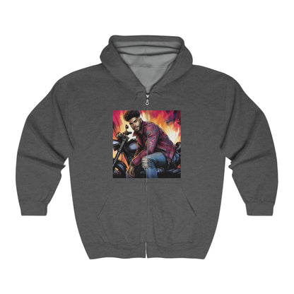 Born To Ride Unisex Heavy Blend™ Full Zip Hooded Sweatshirt #13MU