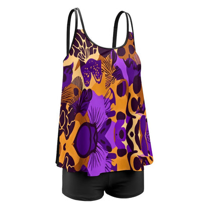 Tankini Two Piece Swimsuits QZ6072 (All-Over Printing on the Top)