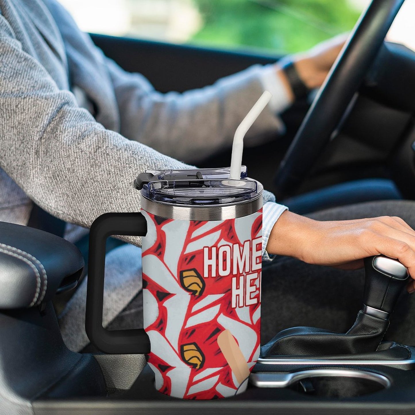 Home Run Hero 40oz Insulated Tumbler with Handle and Straw