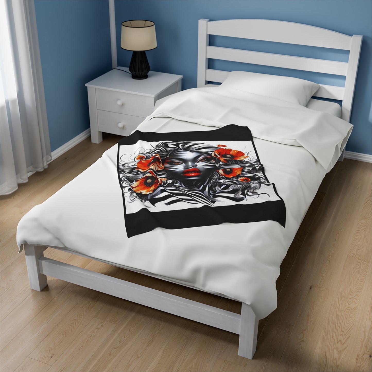 Zebra Fantasy Velveteen Plush Blanket #ZF25