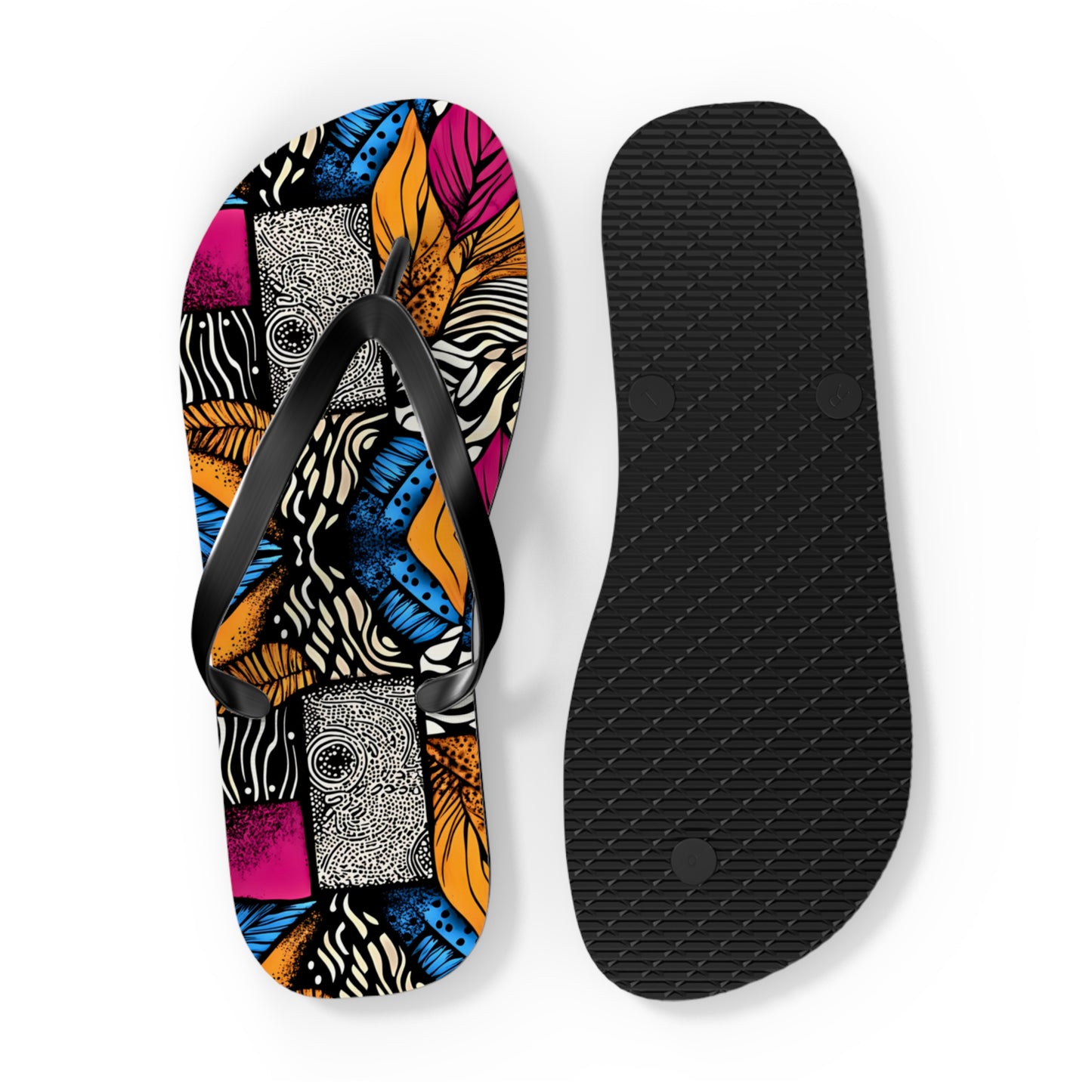 Floral and Feather Flip Flops | Beach Sandals for Summer Vibes Vacation Footwear