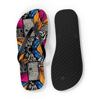 Floral and Feather Flip Flops | Beach Sandals for Summer Vibes Vacation Footwear