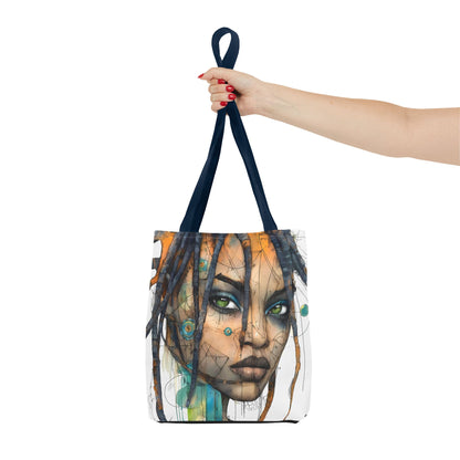 Artistic Abstract Face Tote Bag, Trendy Canvas Bag, Unique Gift for Art Lovers, Fashionable Beach Bag, Stylish Shopping Bag, Cool