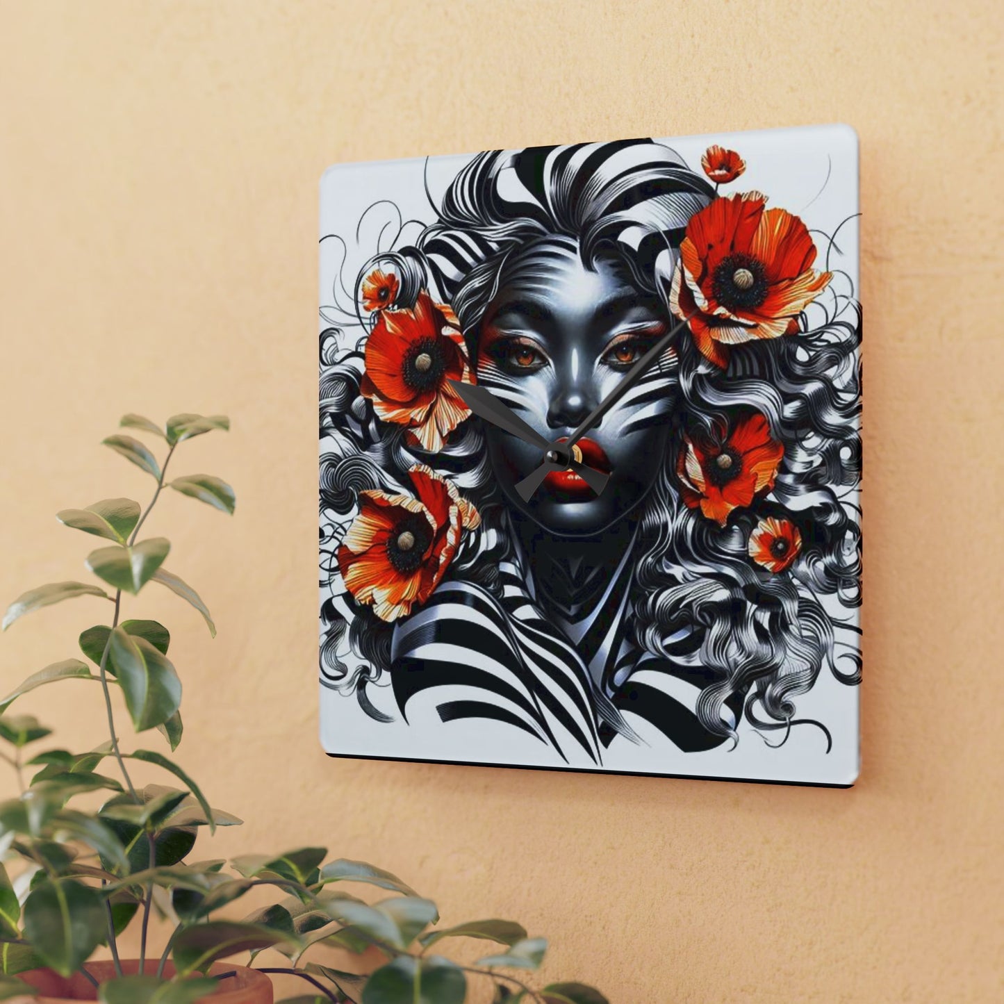 Zebra Fantasy Acrylic Wall Clock #ZF29