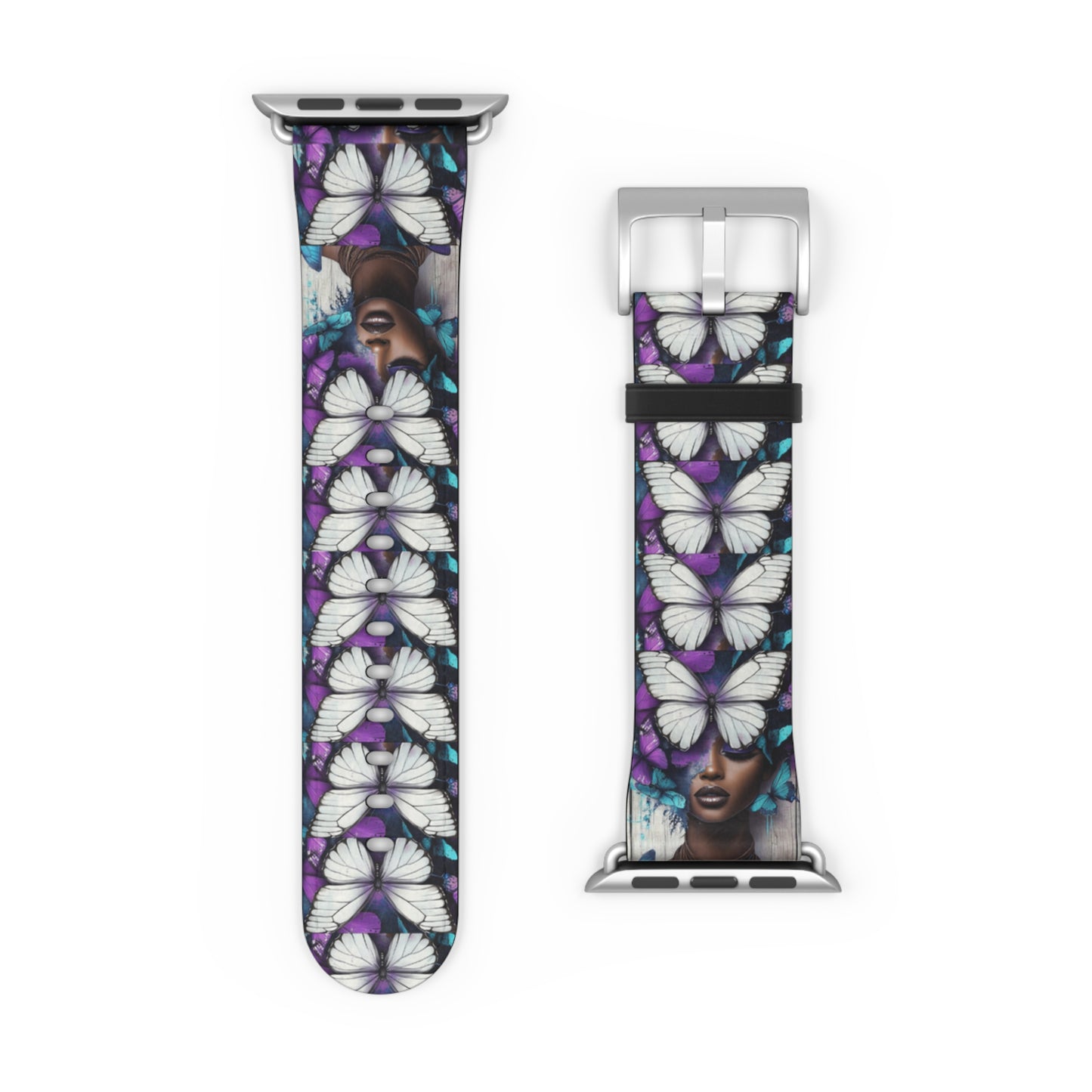 Colorful Butterfly Beauty Watch Band, Adjustable Smartwatch Strap, Floral Pattern, Unique Gift, Spring Fashion Must-Have #BB1
