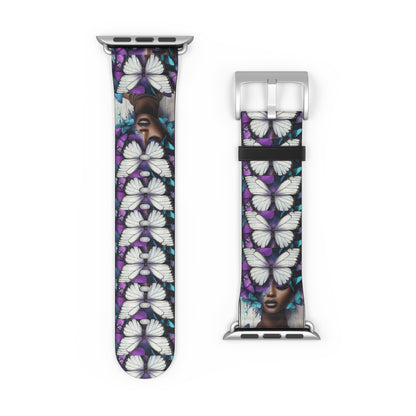Colorful Butterfly Beauty Watch Band, Adjustable Smartwatch Strap, Floral Pattern, Unique Gift, Spring Fashion Must-Have #BB1