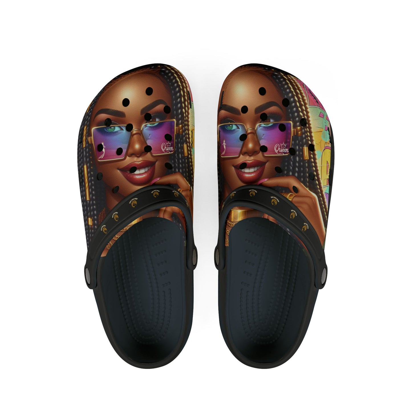 Queen-Wear Your Crown EVA Foam Rubber Shoes (AOP) #5U