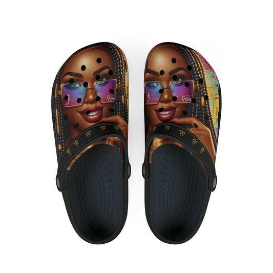 Queen-Wear Your Crown EVA Foam Rubber Shoes (AOP) #5U