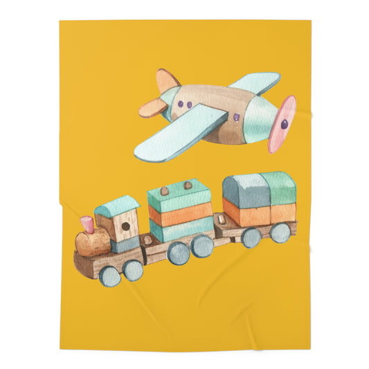 Train Baby Swaddle Blanket #TR1
