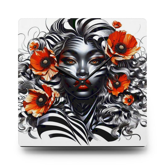 Zebra Fantasy Acrylic Wall Clock #ZF29