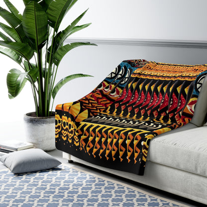 Cracked Beauty Sherpa Fleece Blanket #CB5