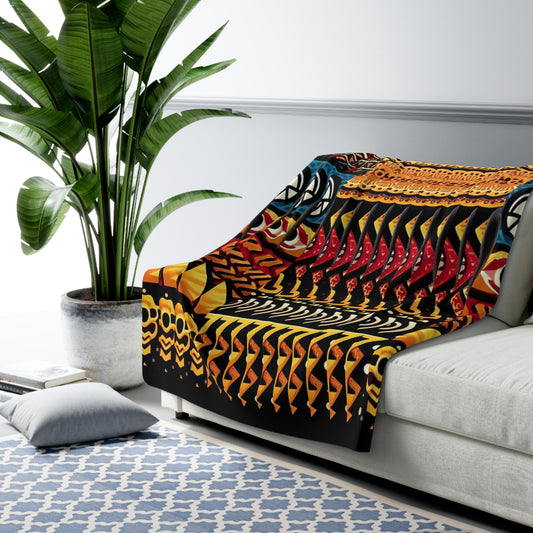 Cracked Beauty Sherpa Fleece Blanket #CB5