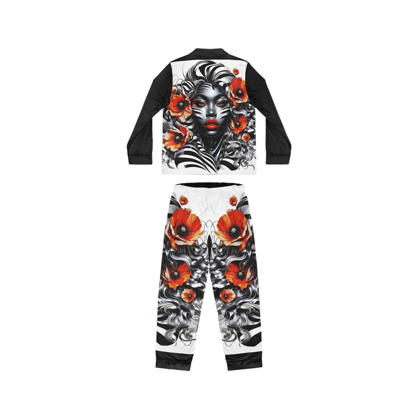 Zebra Fantasy Women's Satin Pajamas (AOP) #ZF39