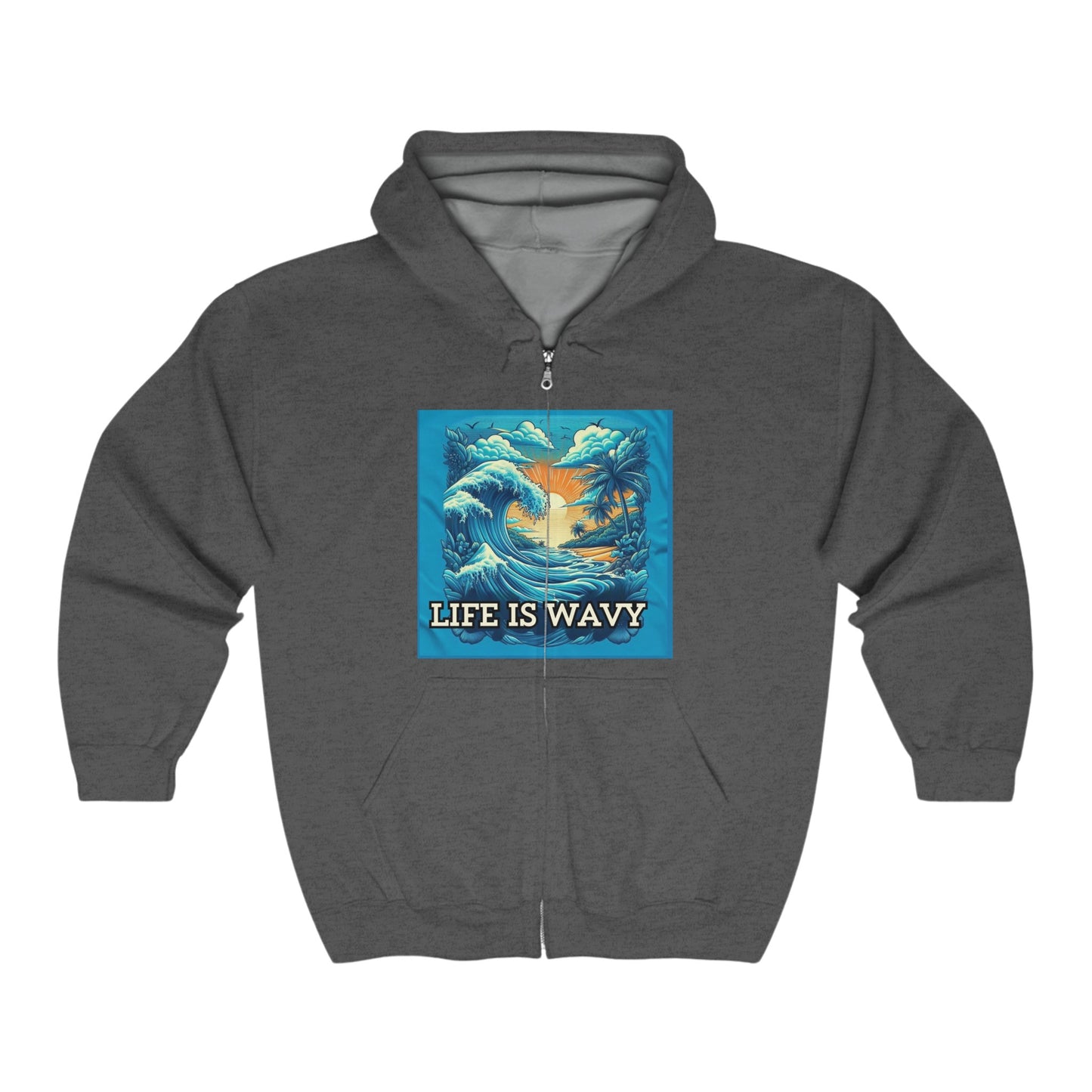 Life is Wavy Unisex Heavy Blend™ Full Zip Hooded Sweatshirt #LW3