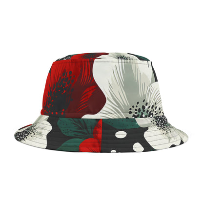 Vibrant Floral Bucket Hat Summer Accessory Unisex Hat Beachwear Casual Outdoor Fashion