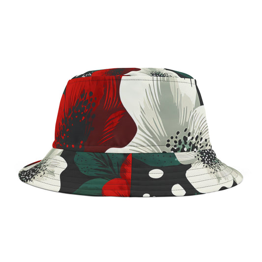 Vibrant Floral Bucket Hat Summer Accessory Unisex Hat Beachwear Casual Outdoor Fashion