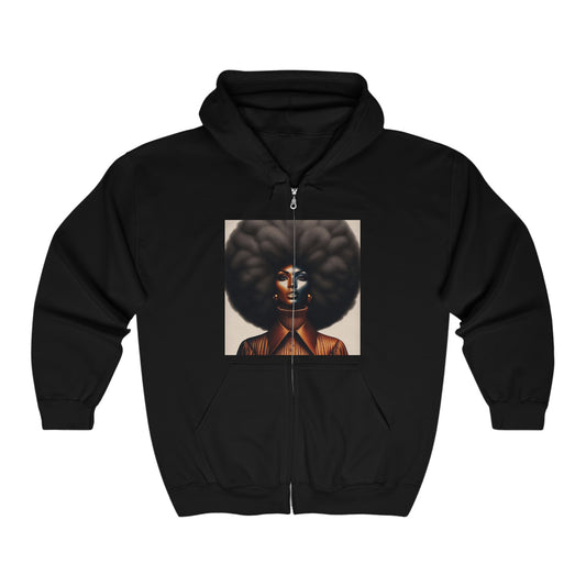 Afro Power Unisex Heavy Blend™ Full Zip Hooded Sweatshirt #AP4