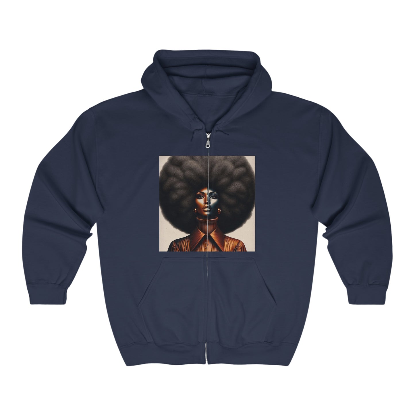 Afro Power Unisex Heavy Blend™ Full Zip Hooded Sweatshirt #AP4