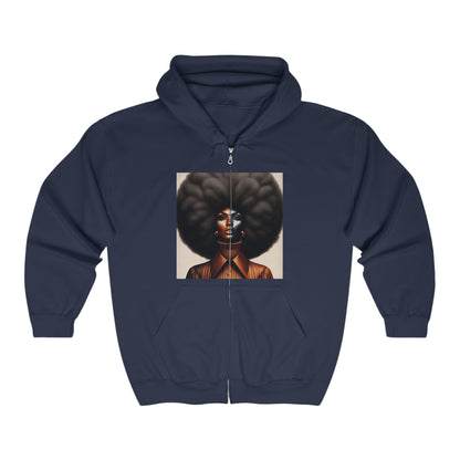 Afro Power Unisex Heavy Blend™ Full Zip Hooded Sweatshirt #AP4