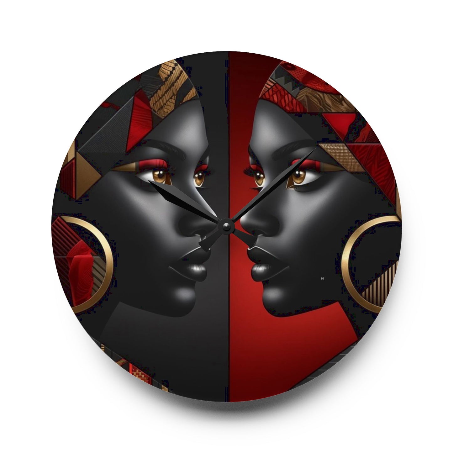 Dual Faced Acrylic Wall Clock #DF1