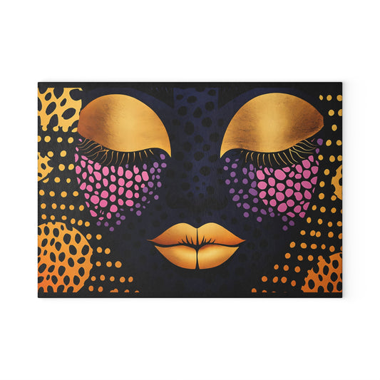 Artistic Glass Cutting Board - Unique Kitchen Decor, Gift for Chefs, Modern Home, Housewarming, Cooking Enthusiasts, Colorful Artwork