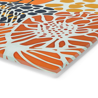 Artistic Glass Cutting Board with Elegant Face Design, Unique Kitchen Decor, Gift for Foodies, Modern Cooking, Stylish Kitchen Accessories