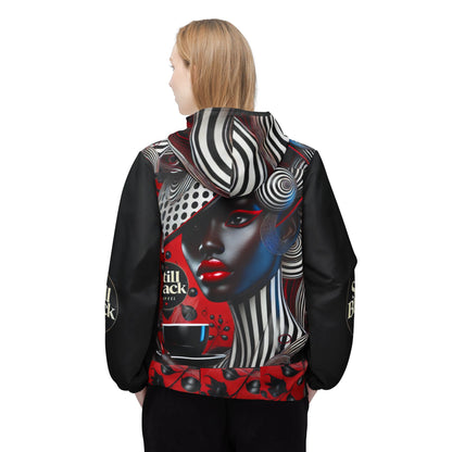 Still Black Windbreaker Jacket (AOP) #SB16