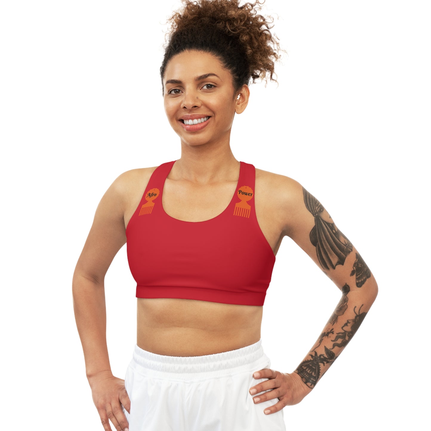 Afro Power Seamless Sports Bra (AOP) #AP1