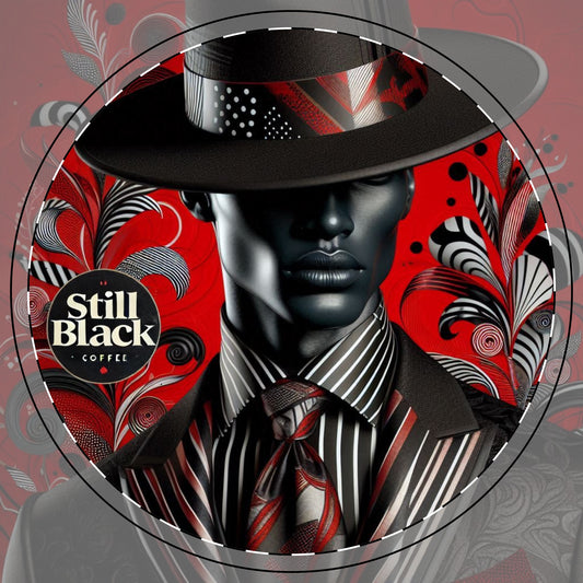 Still Black Ceramic Coaster #SB15