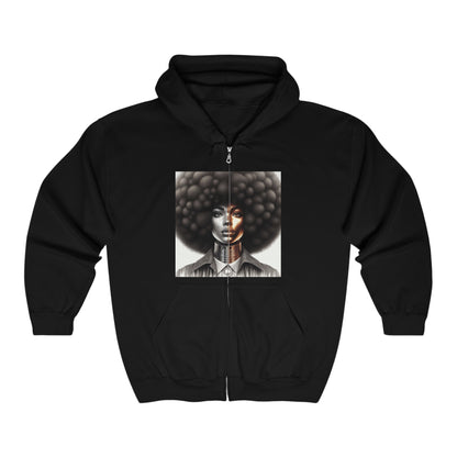 Afro Power Unisex Heavy Blend™ Full Zip Hooded Sweatshirt #AP9
