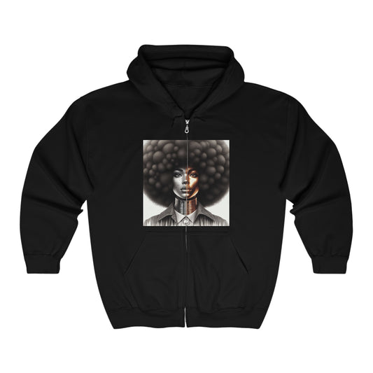 Afro Power Unisex Heavy Blend™ Full Zip Hooded Sweatshirt #AP9