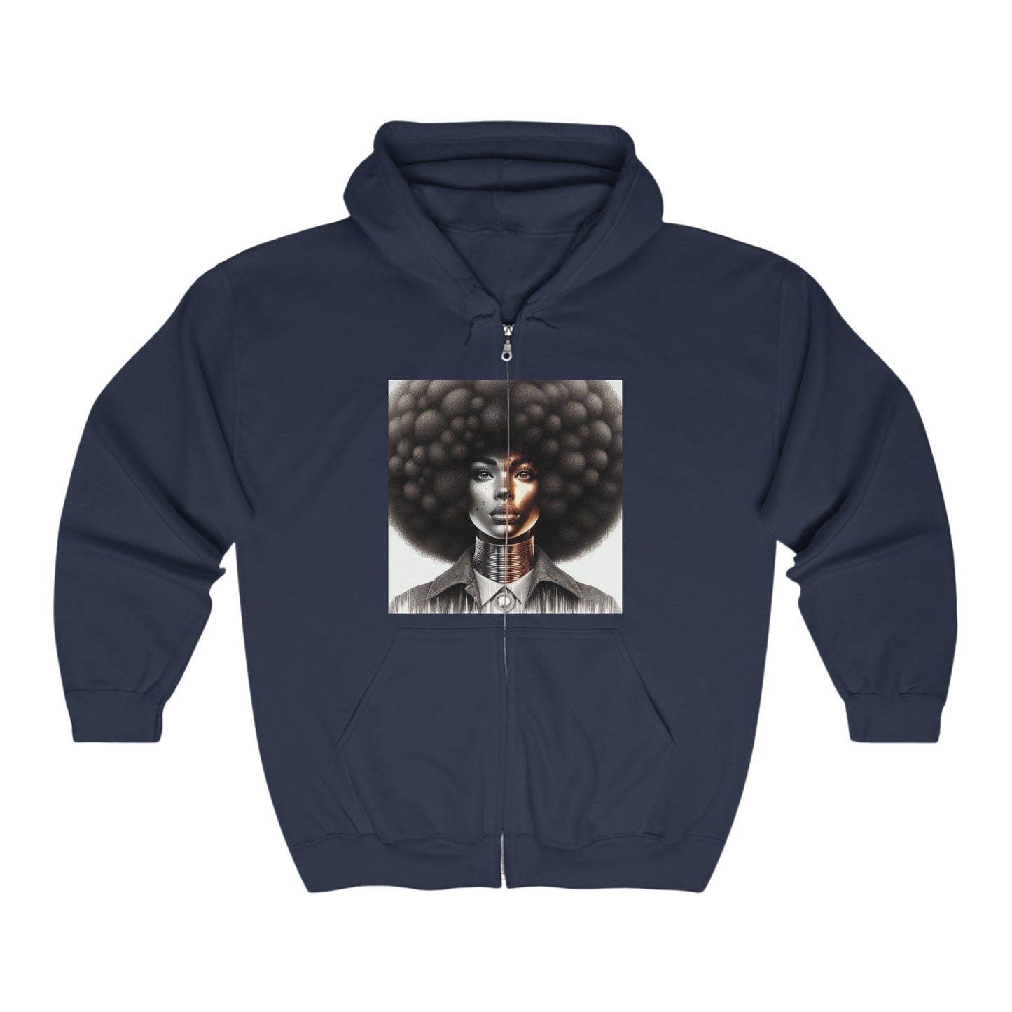Afro Power Unisex Heavy Blend™ Full Zip Hooded Sweatshirt #AP9