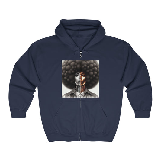 Afro Power Unisex Heavy Blend™ Full Zip Hooded Sweatshirt #AP9