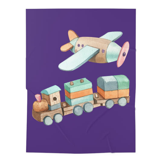 Train Baby Swaddle Blanket #TR1
