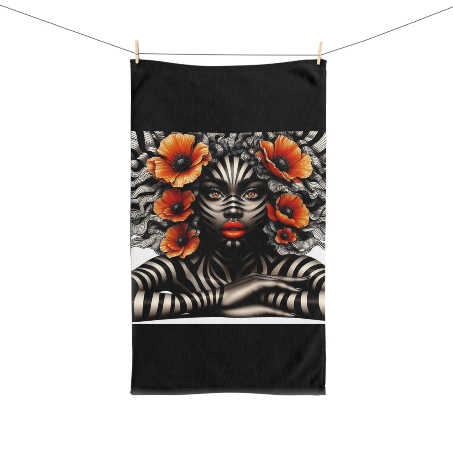 Zebra Fantasy Hand Towel #ZF29