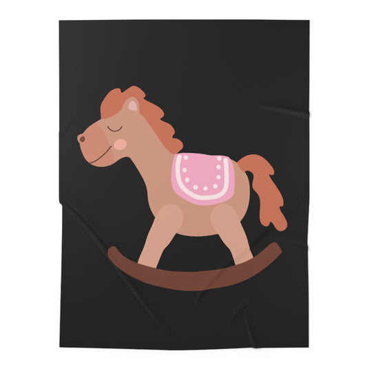 Rocking Horse Baby Swaddle Blanket #RH1