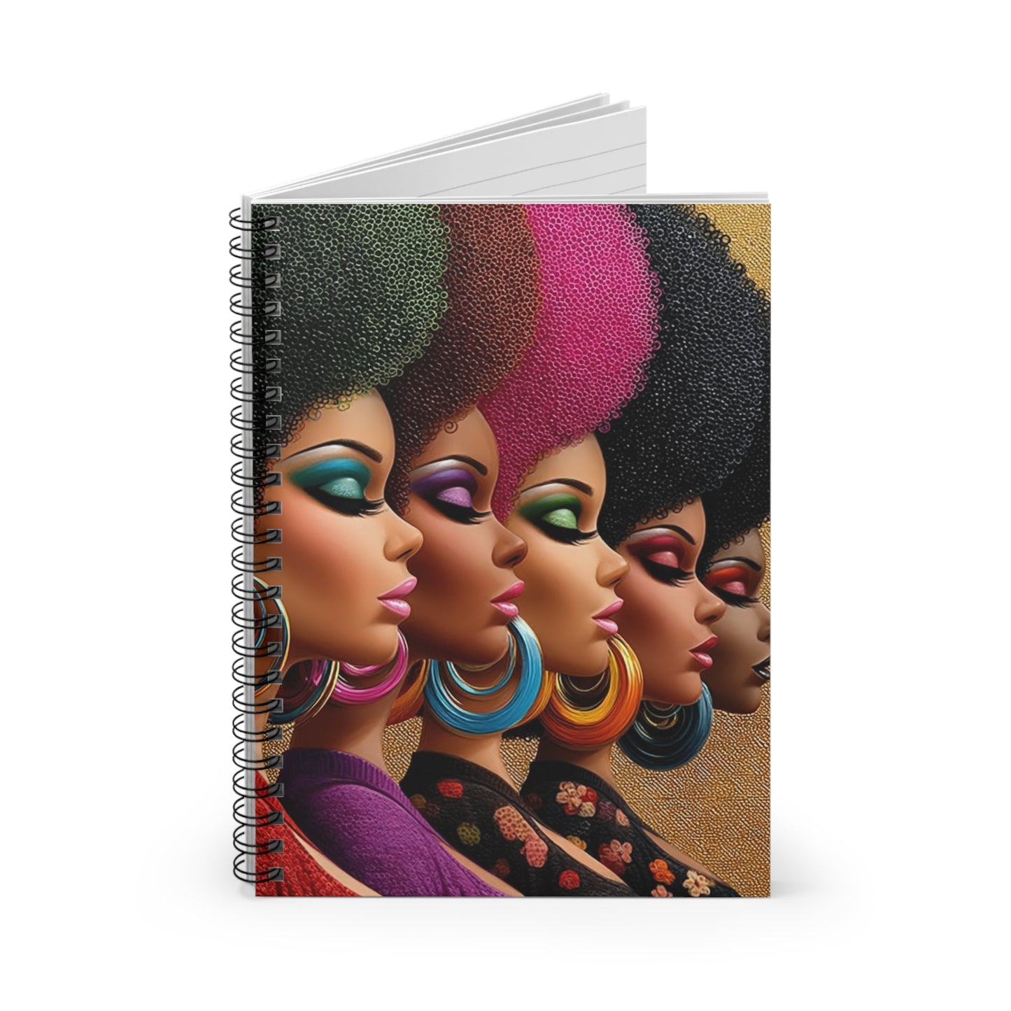 Vibrant Afro-Chic Spiral Notebook, Colorful Notebook for Writers, Gift for [...]