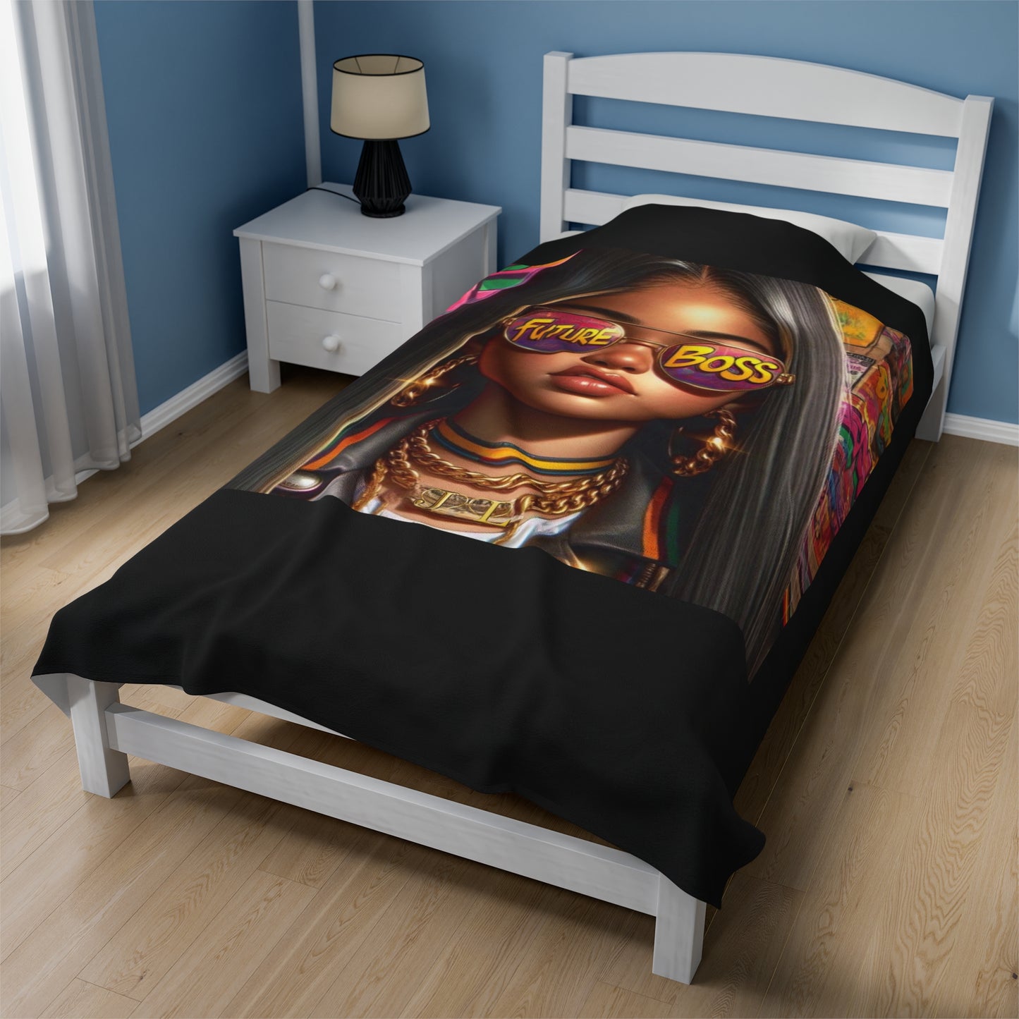 Future Boss Velveteen Plush Blanket #27
