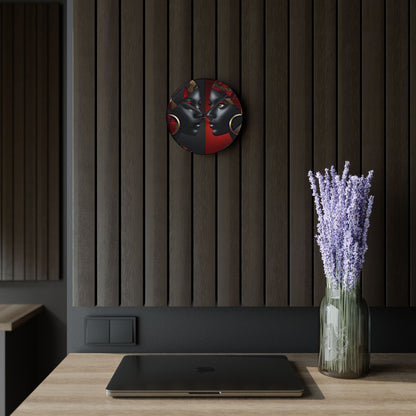 Dual Faced Acrylic Wall Clock #DF1