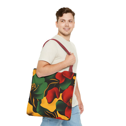 Vibrant Floral Tote Bag Trendy Shopping Tote Eco-Friendly Carry-All Perfect for Summer Gift for Her and Him