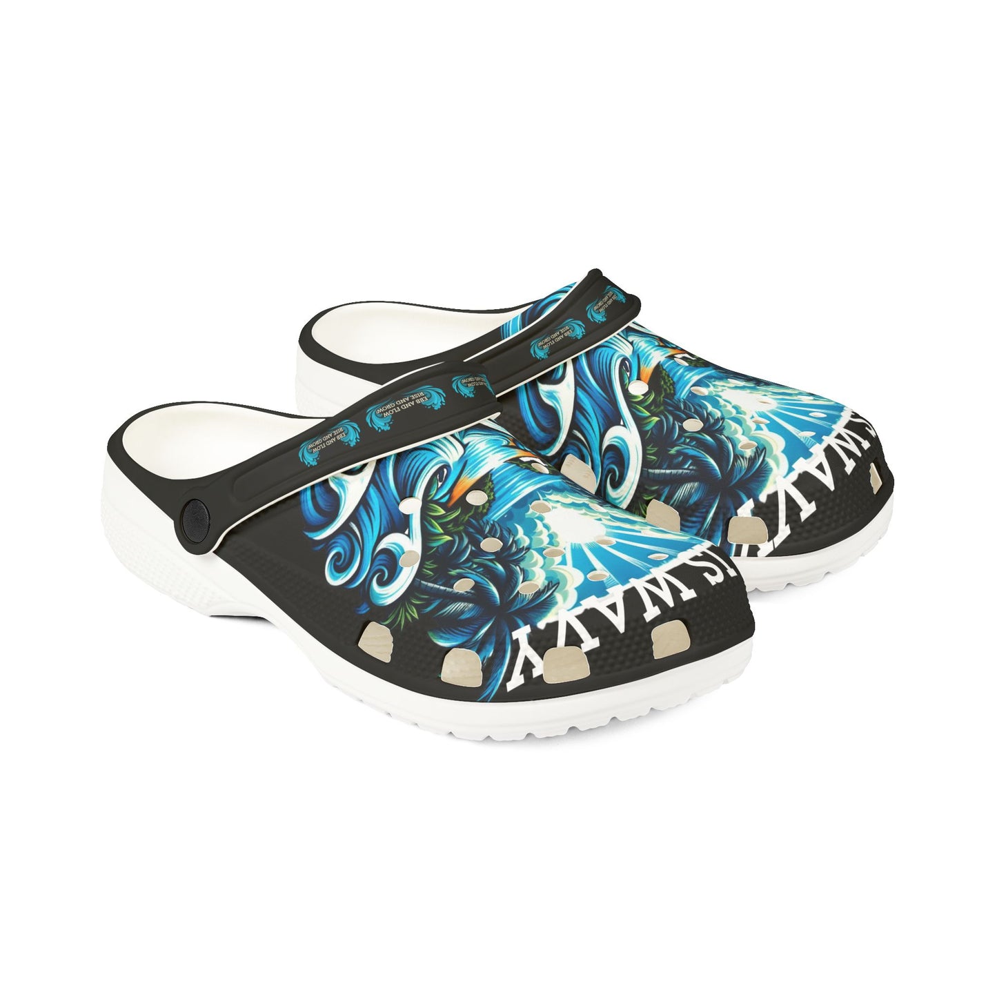 Life is Wavy EVA Foam Rubber Shoes (AOP) #LW1U