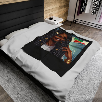 Destined For Greatness Velveteen Plush Blanket #9