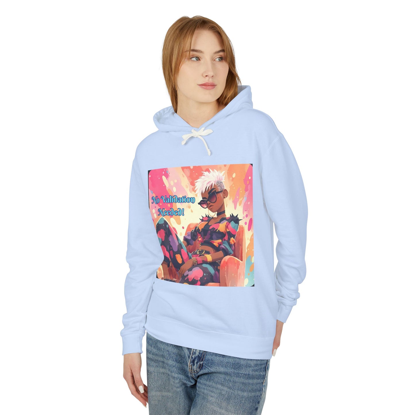 Empowering Affirmations Lightweight Hoodie, Inspirational Sweatshirt, Self Love