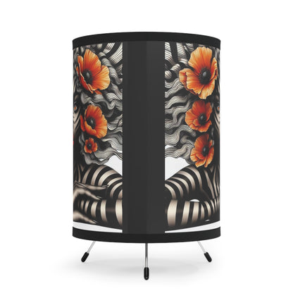 Zebra Fantasy Tripod Lamp with High-Res Printed Shade, US\CA plug #SZ35