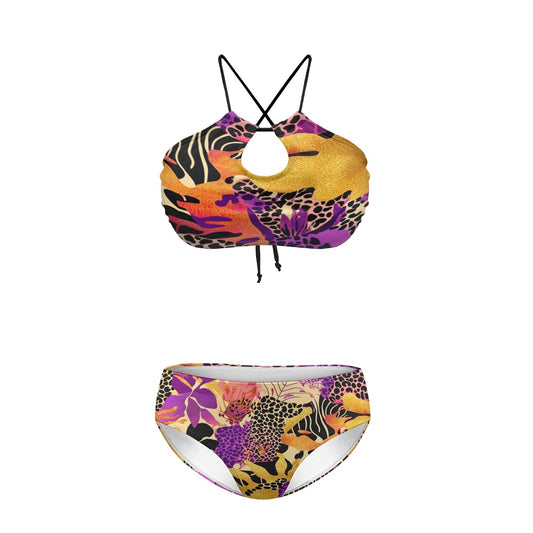 Women's strappy two-piece bikini swimsuit