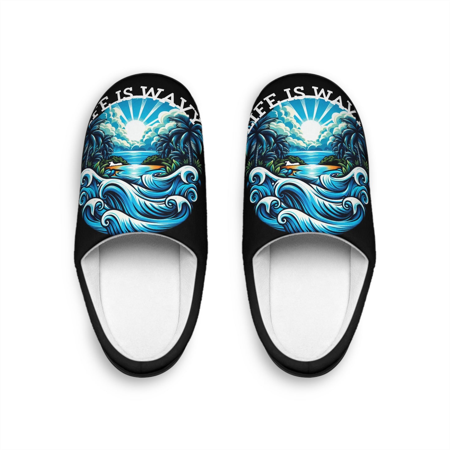 Life Is Wavy Men's Indoor Slippers #LIW1
