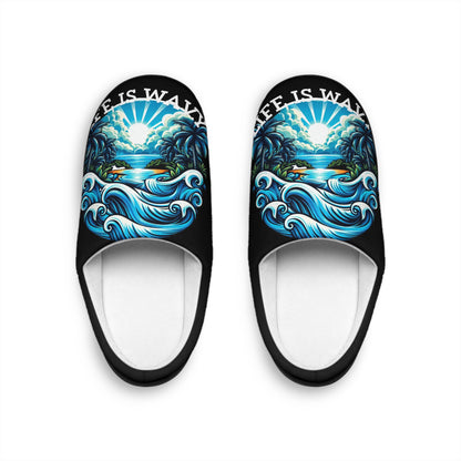 Life Is Wavy Men's Indoor Slippers #LIW1