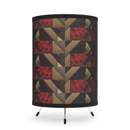 Dual Faced Tripod Lamp with High-Res Printed Shade, US\CA plug #DF1