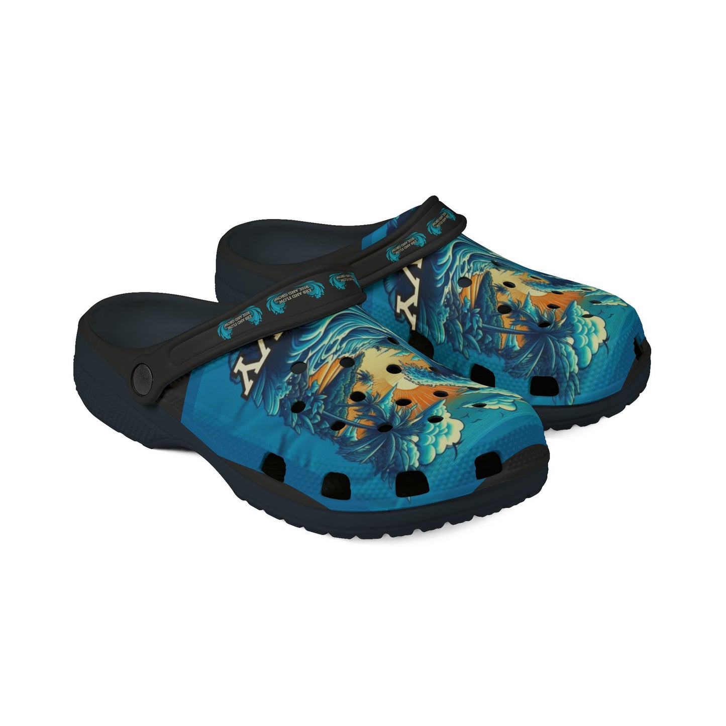 Life is Wavy EVA Foam Rubber Shoes (AOP) #LW3U