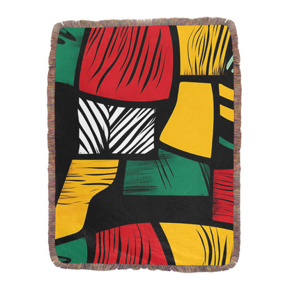 Ultra-Soft Mixed Green Fringe Blanket 60"x80"
